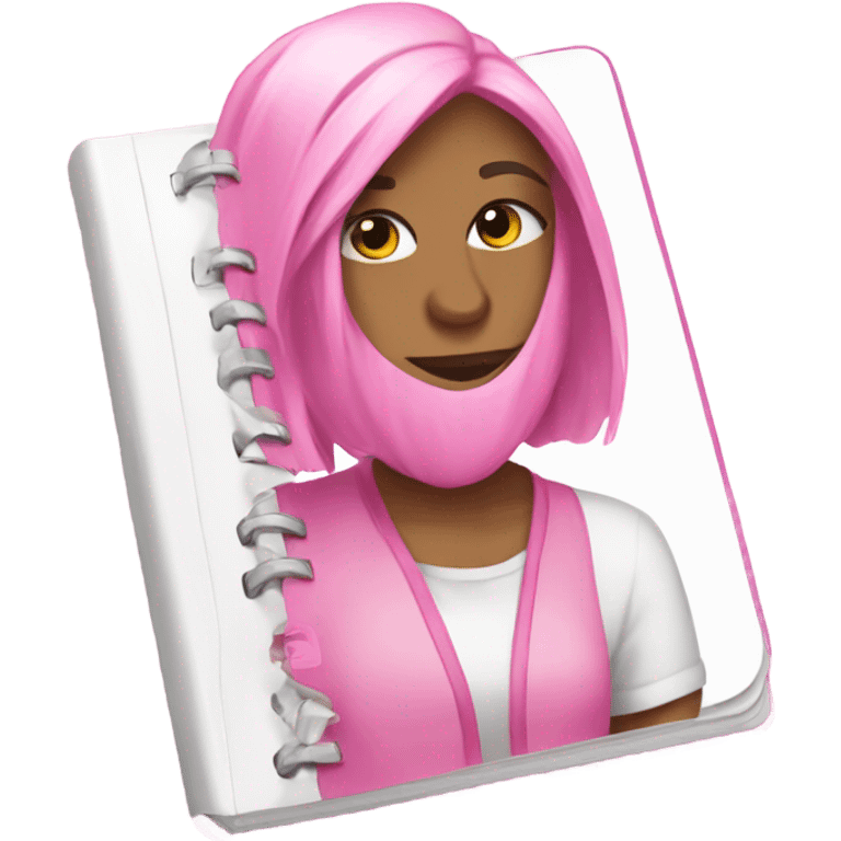 pink planner emoji