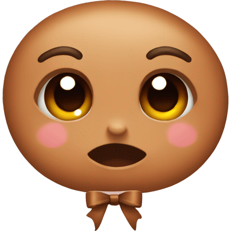 cute brown bow emoji