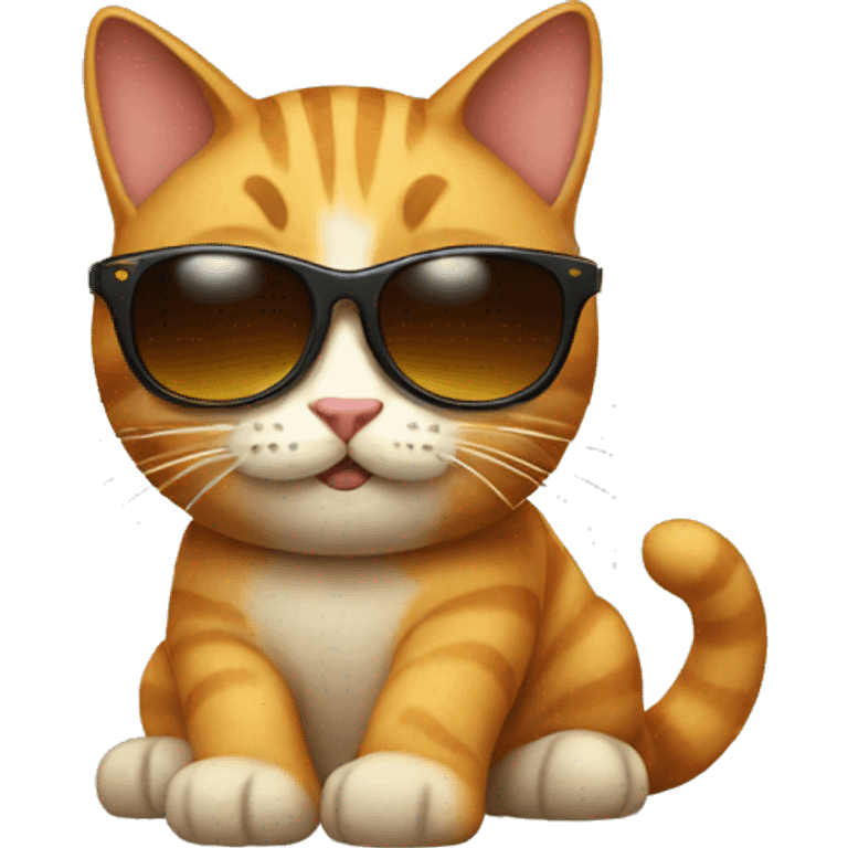 Cat with sunglasses emoji