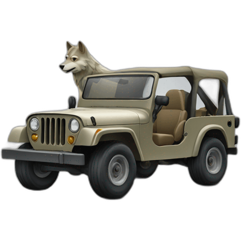 Wolf jeep emoji