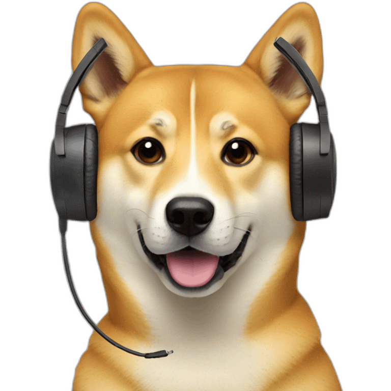 doge with headphones emoji