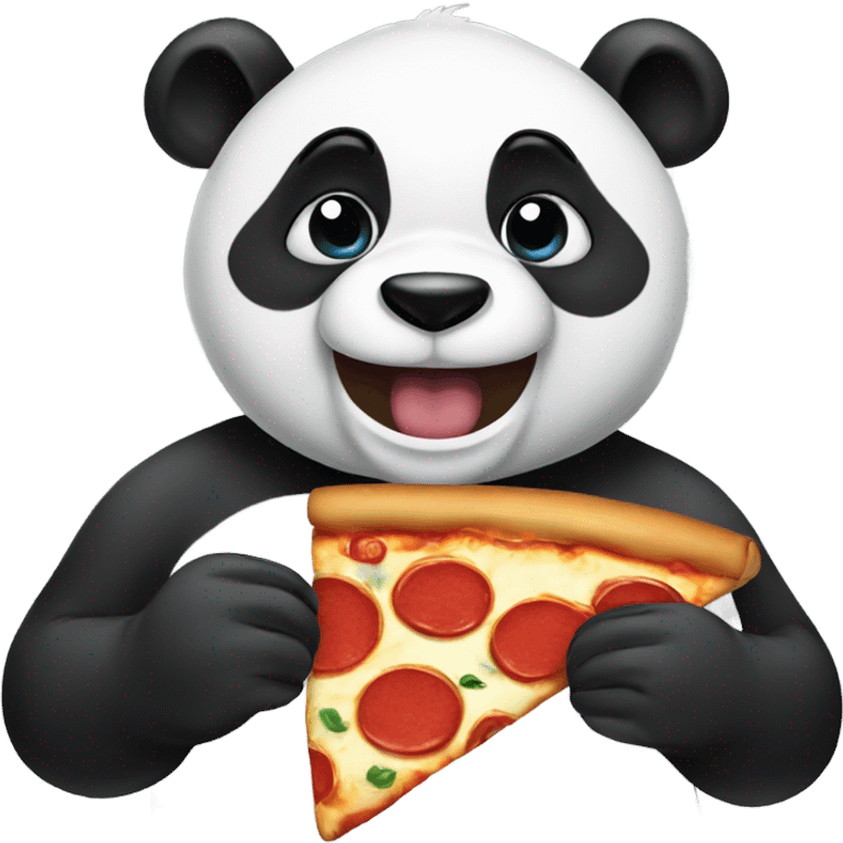 Panda Eating Pizza  emoji