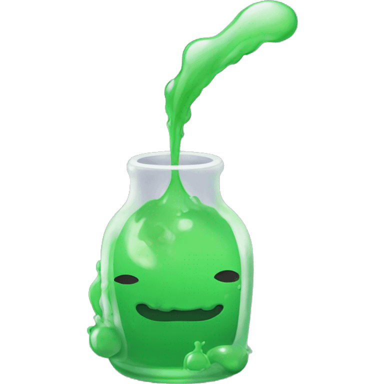 A cat vomiting green luquid emoji