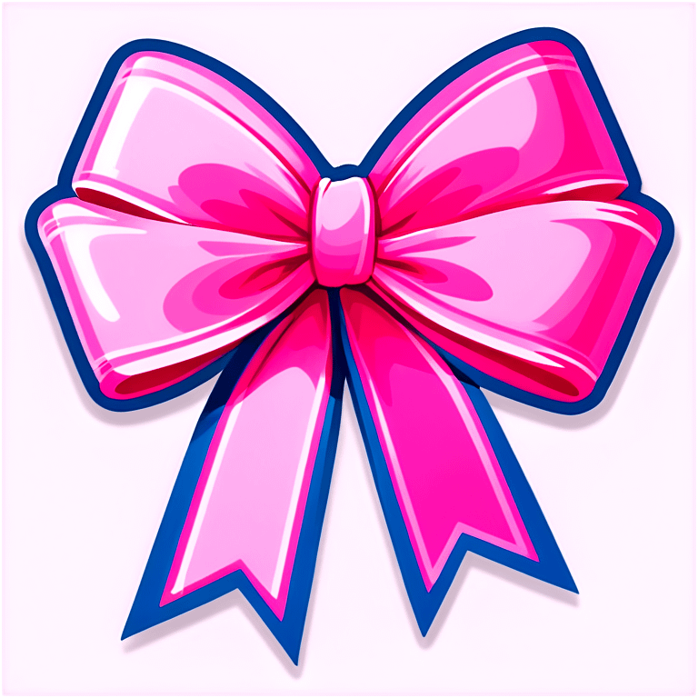 Pink bow emoji