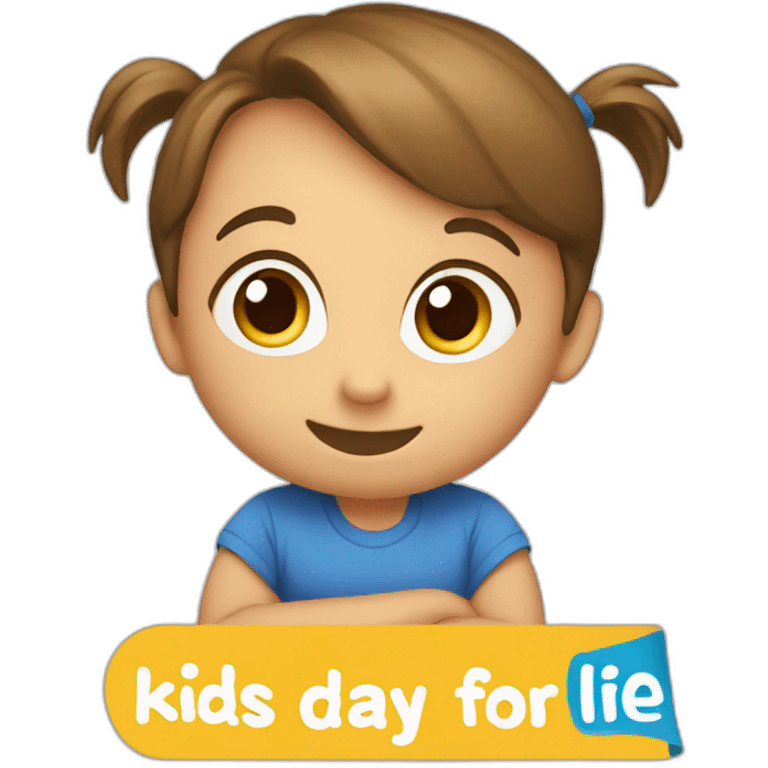 postersaying kids day for life emoji