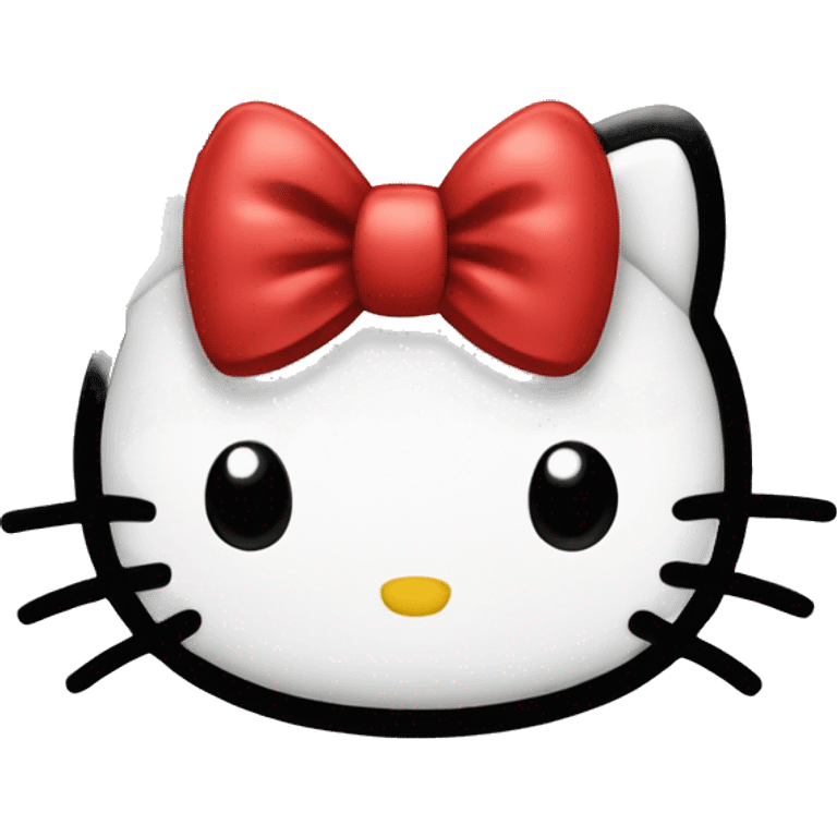 Hello kitty with red bow emoji