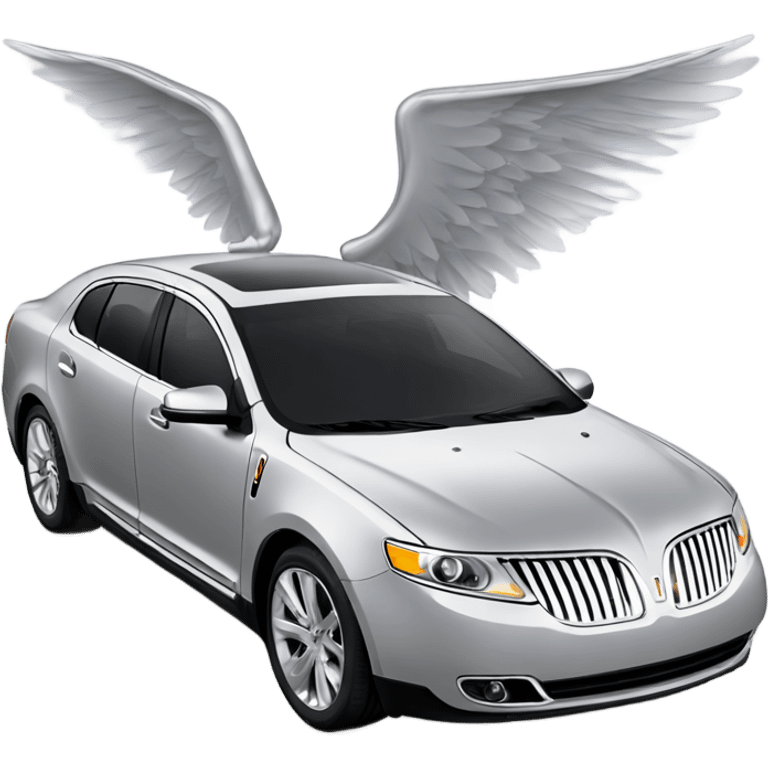 Silver Lincoln mks with wings emoji