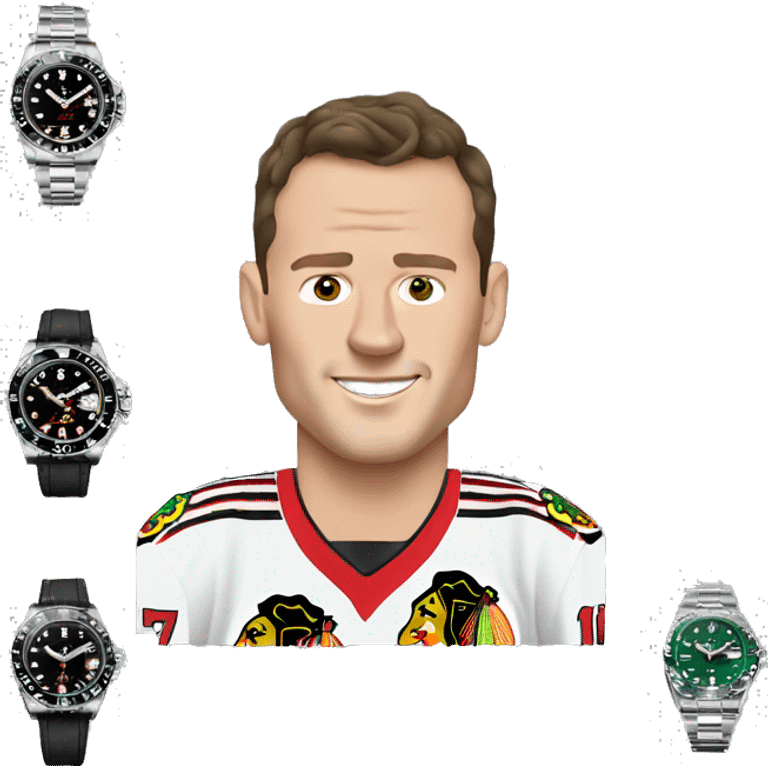 Jonathan Toews as a Rolex watch emoji