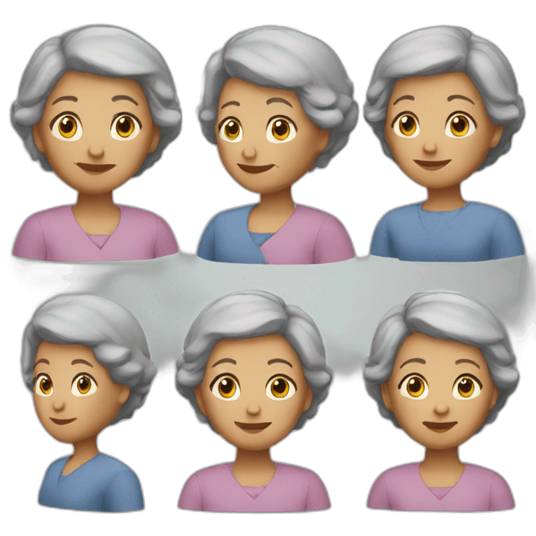 grandmother with short hair emoji