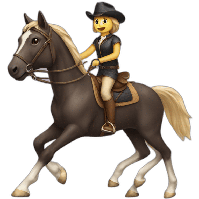 cat riding horse emoji