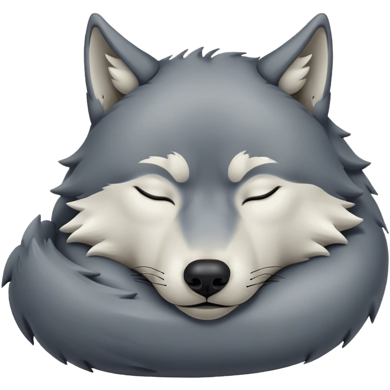 wolf sleeping emoji