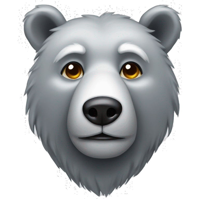 Silver Bear handsome animal emoji