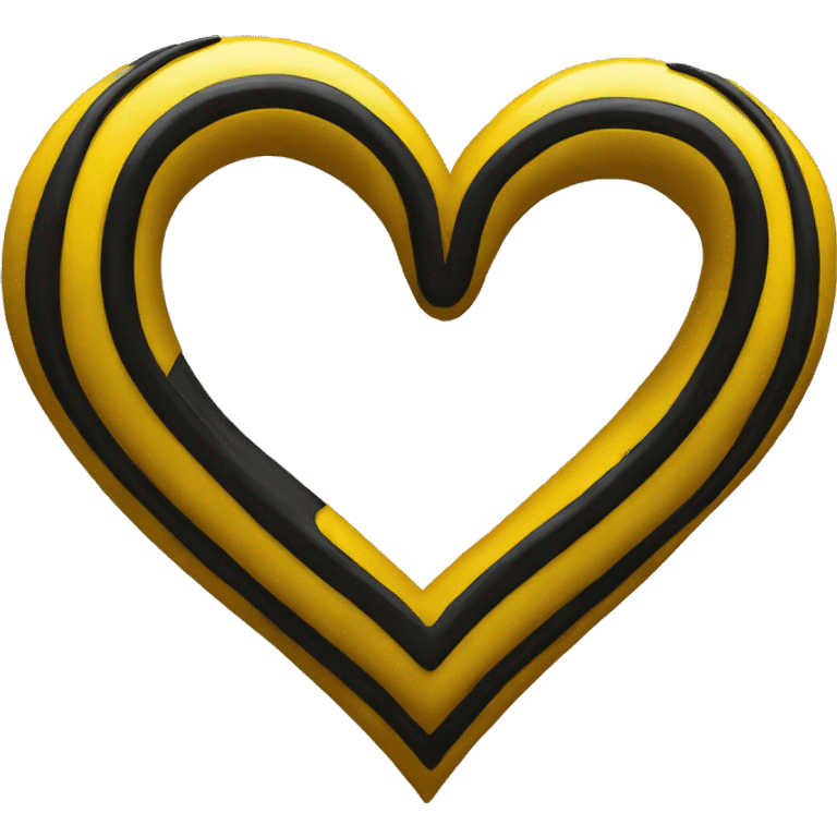 heart-deep-yellow-and-black-color emoji