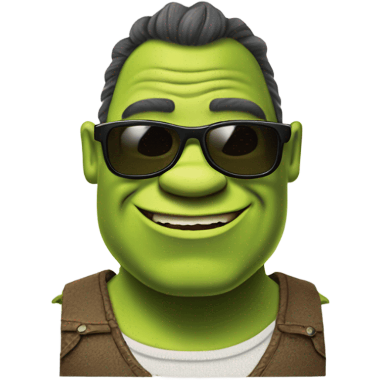 Shrek wearing sunglasses emoji