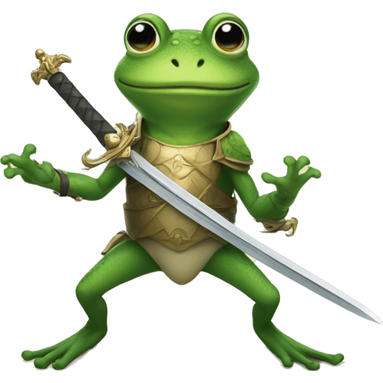 Frog with a sword  emoji