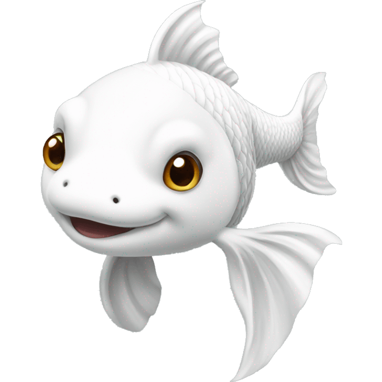 White koi  emoji