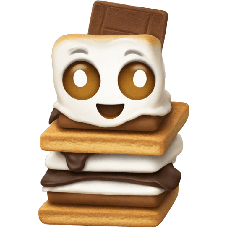 smores smiling and teaching emoji