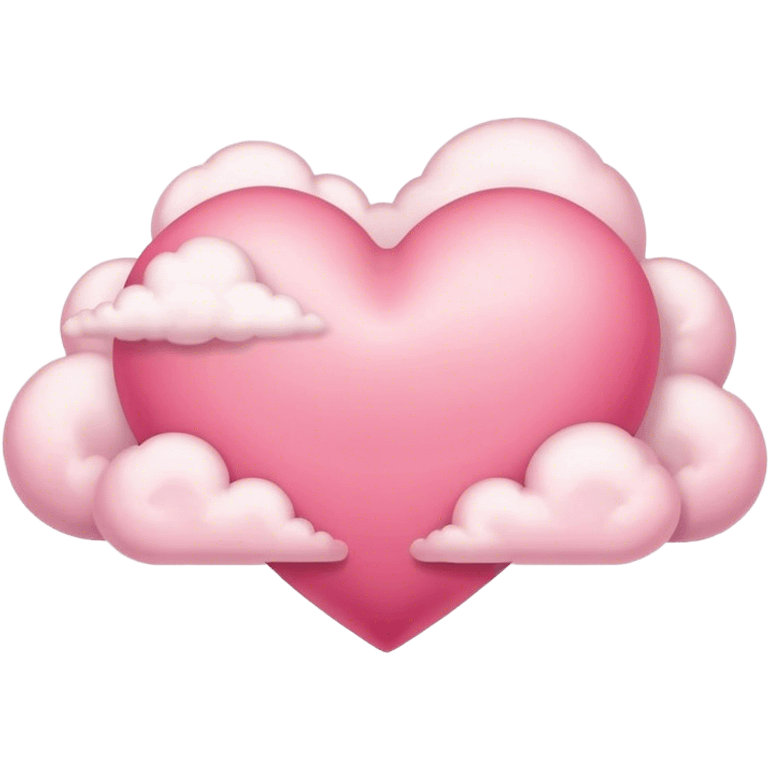 pink heart + cloud emoji