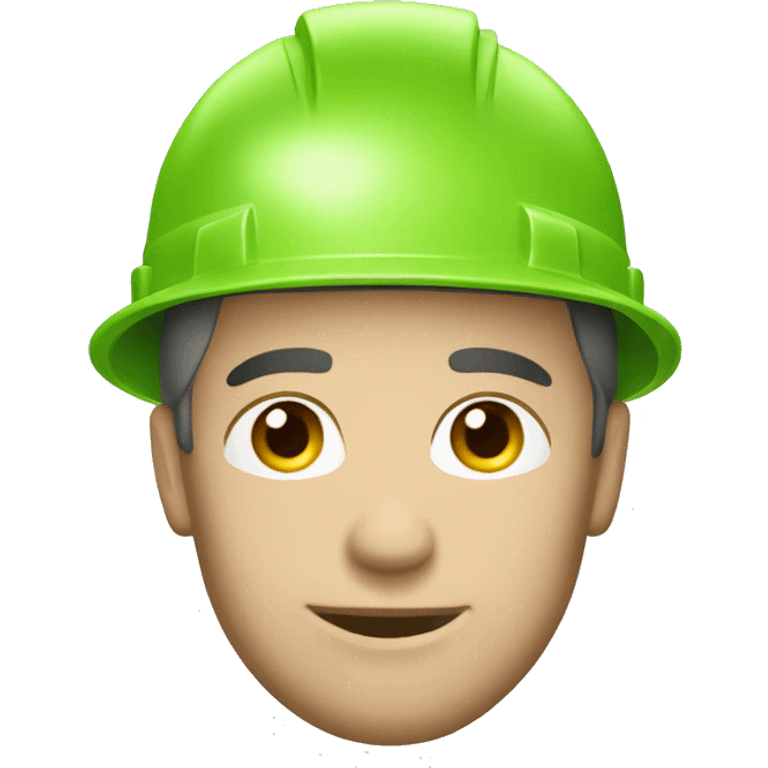 construction green hard hat helmet male emoji