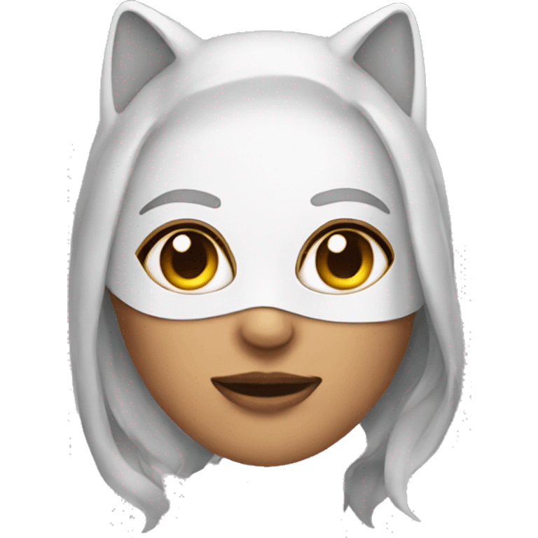 Woman in cat mask emoji