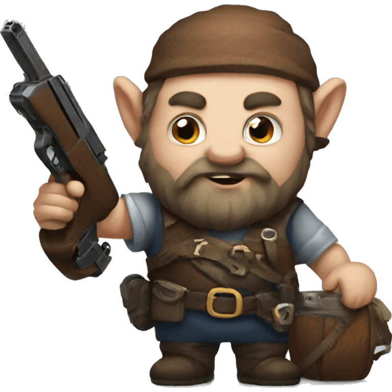 dwarf with a gun emoji