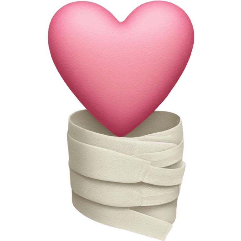 Pink heart with bandages  emoji