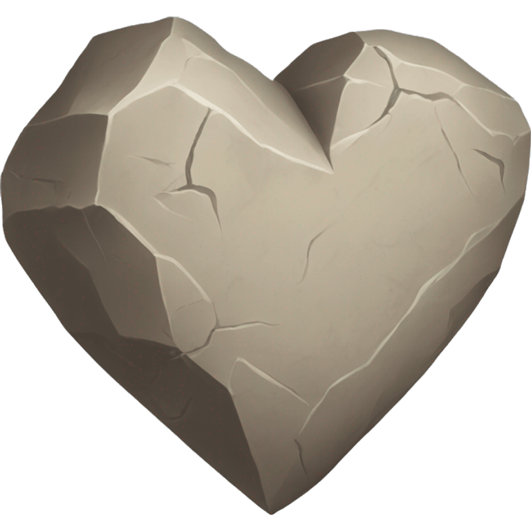 Piedra corazón piedra. emoji