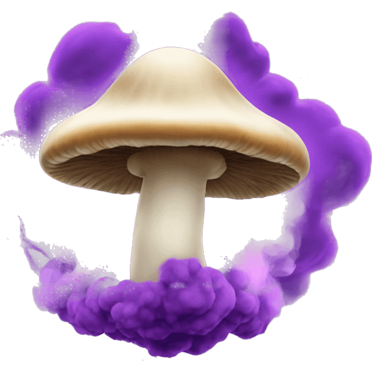 Mushrooms surrounded by purple smoke emoji