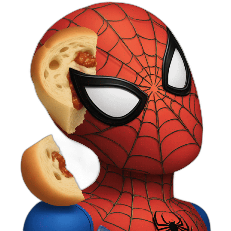 Spider man eat vadapav emoji