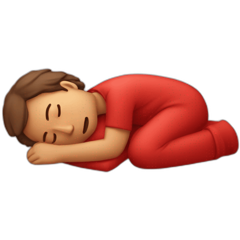 man sleeping red sirop leak emoji