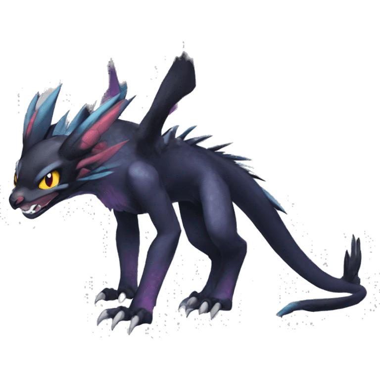 Cool Nargacuga-Noivern-Pokémon-fusion-cat Full Body emoji