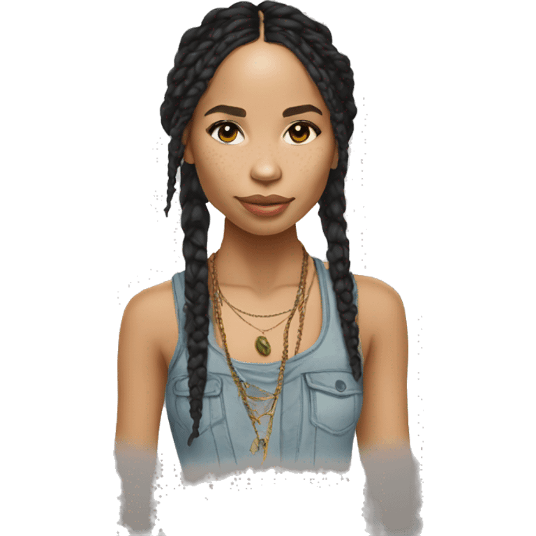 Zoe Kravitz, Portrait, Hippie Clothes emoji