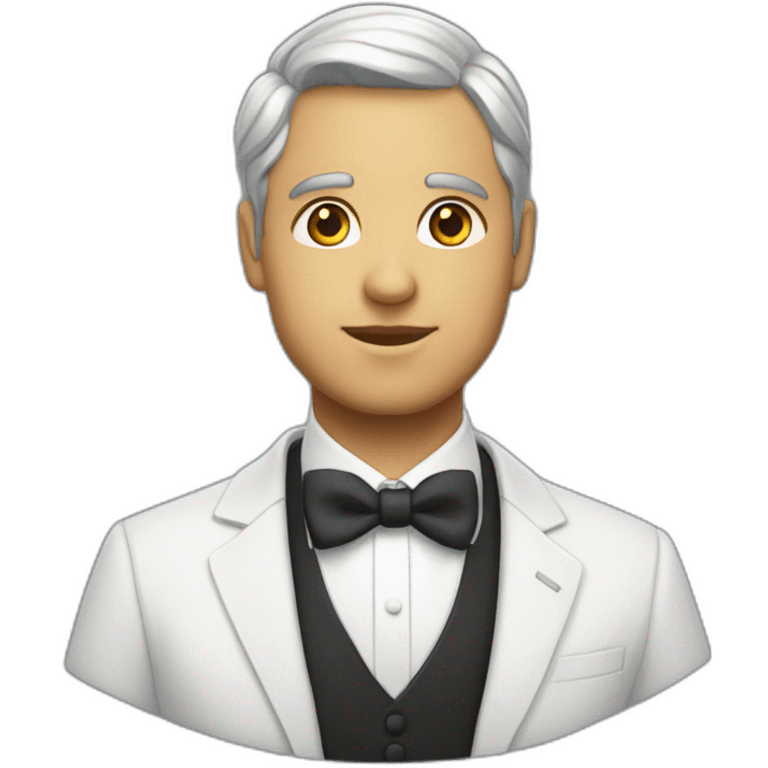 white jehovah witness with bow tie emoji