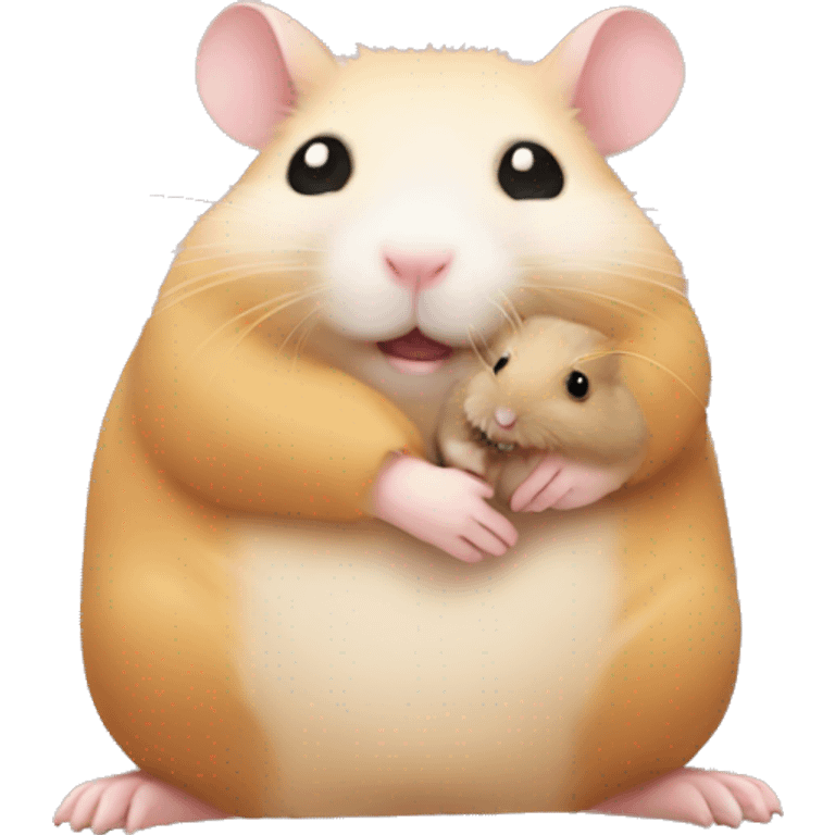 hamster hugging a hamster  emoji