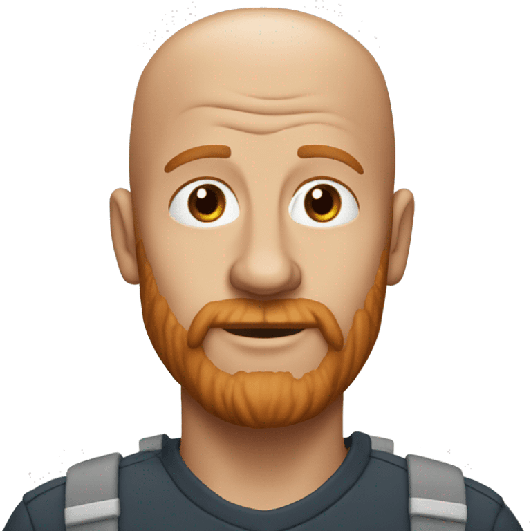 Fifty year man, little bit bald with a very little beard redhair  emoji