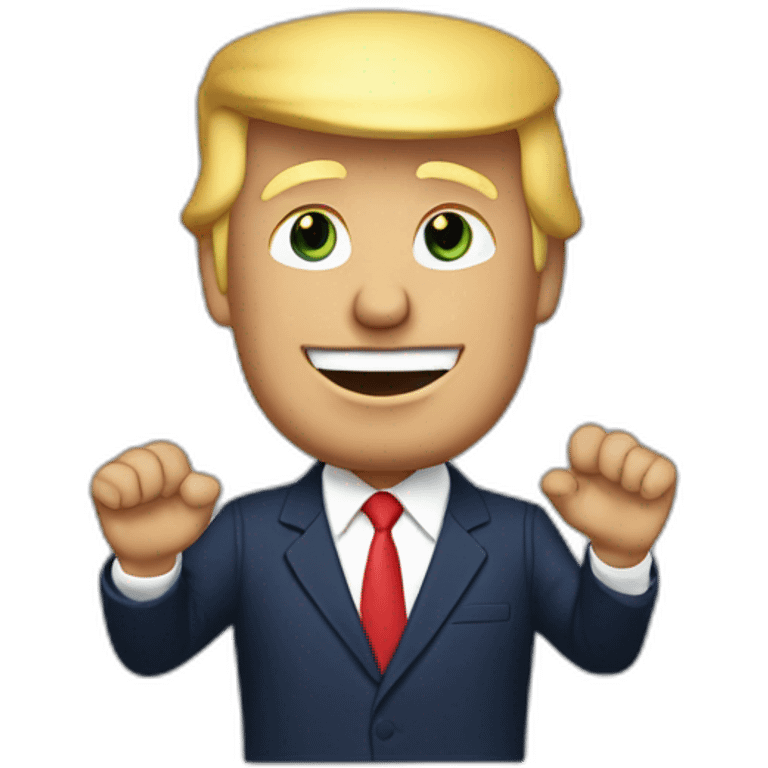 Donald trump fais un doigt d'honneur emoji