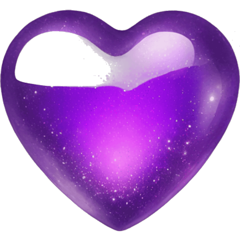 Sparkly Purple glass heart emoji