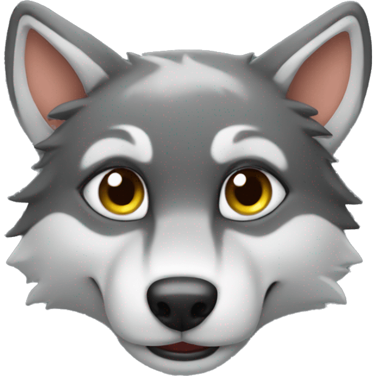 Wolf Cub having fun emoji