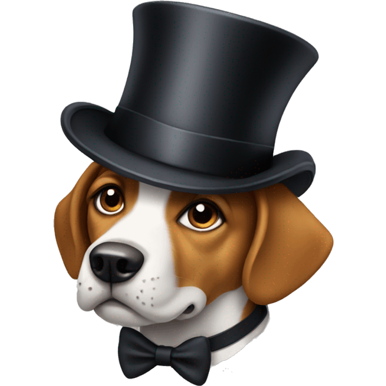 Dog with top hat emoji