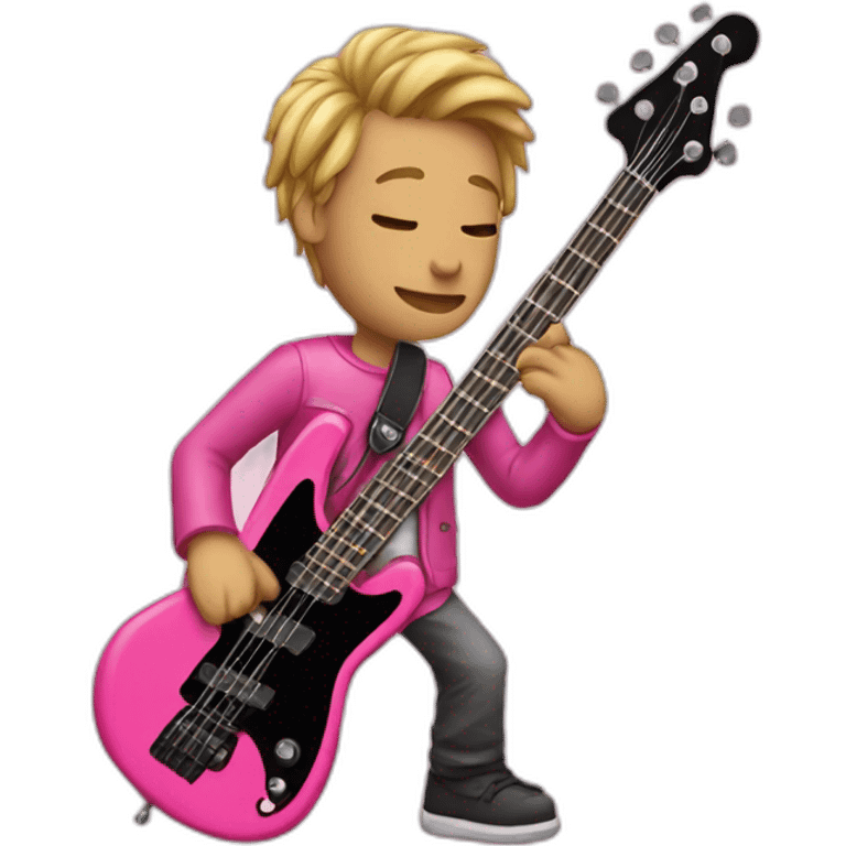 Bassguitar-player-pink emoji