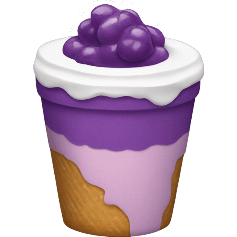 Colourful ube parfait emoji