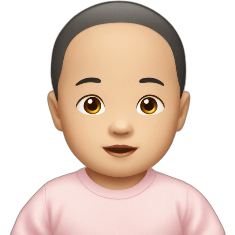 a photo of asian baby emoji