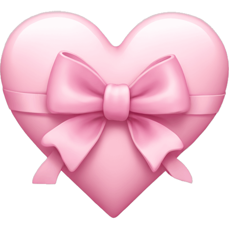 light pink heart with bow  emoji