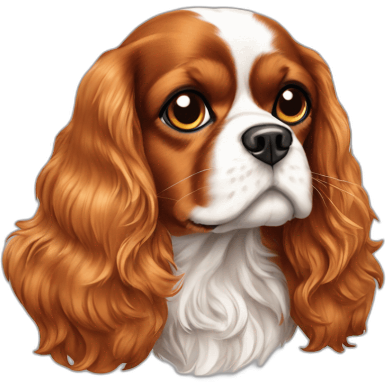 dog Cavalier King Charles Spaniel full height emoji