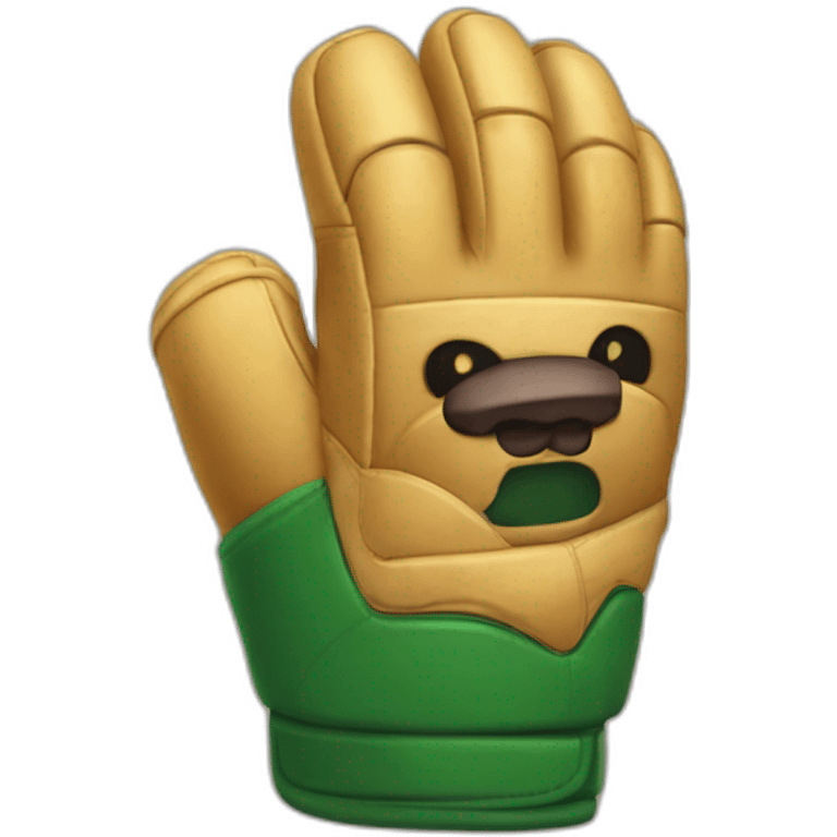 León rudo con guantes de box  emoji