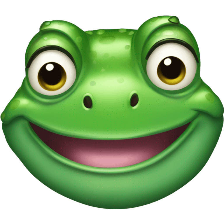 2d pepeo green frog happy emoji