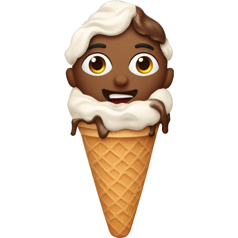  eating ice cream emoji