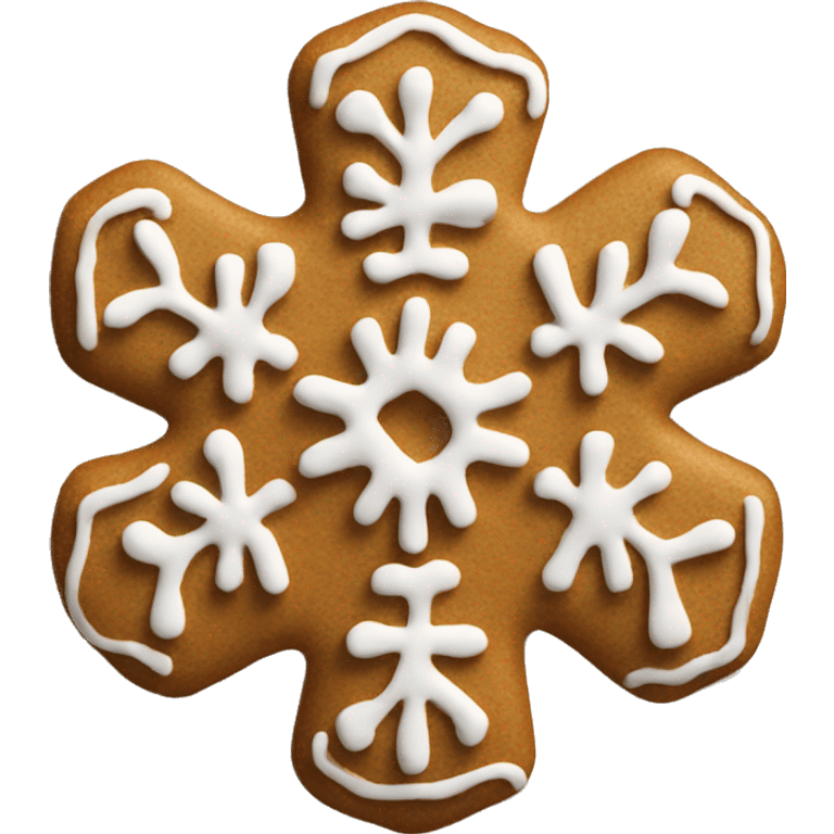 Gingerbread snowflake emoji