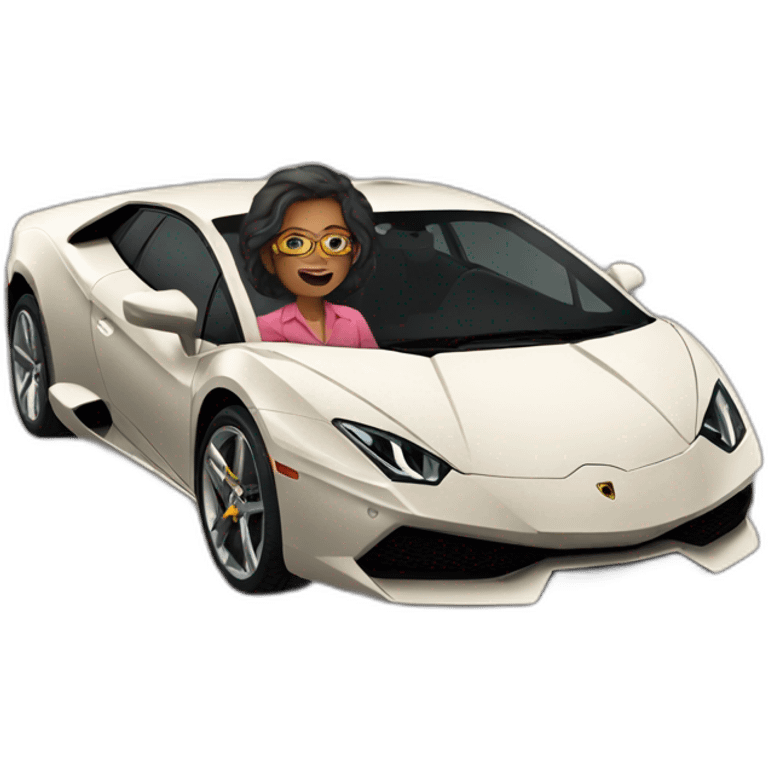 My mother in a Lamborghini emoji