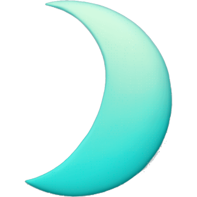 Cyan colour cresent moon emoji